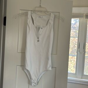 EUC white tank top bodysuit